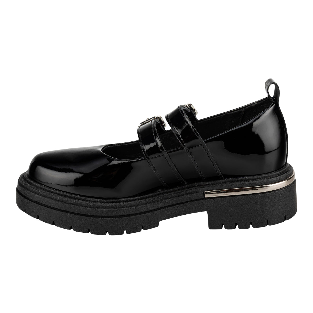 Zapato Escolar Chabelo Para Niña Mocasín Doble Hebilla 07227 Chabelo Escolar Chabelo Calzado con Estilo en México