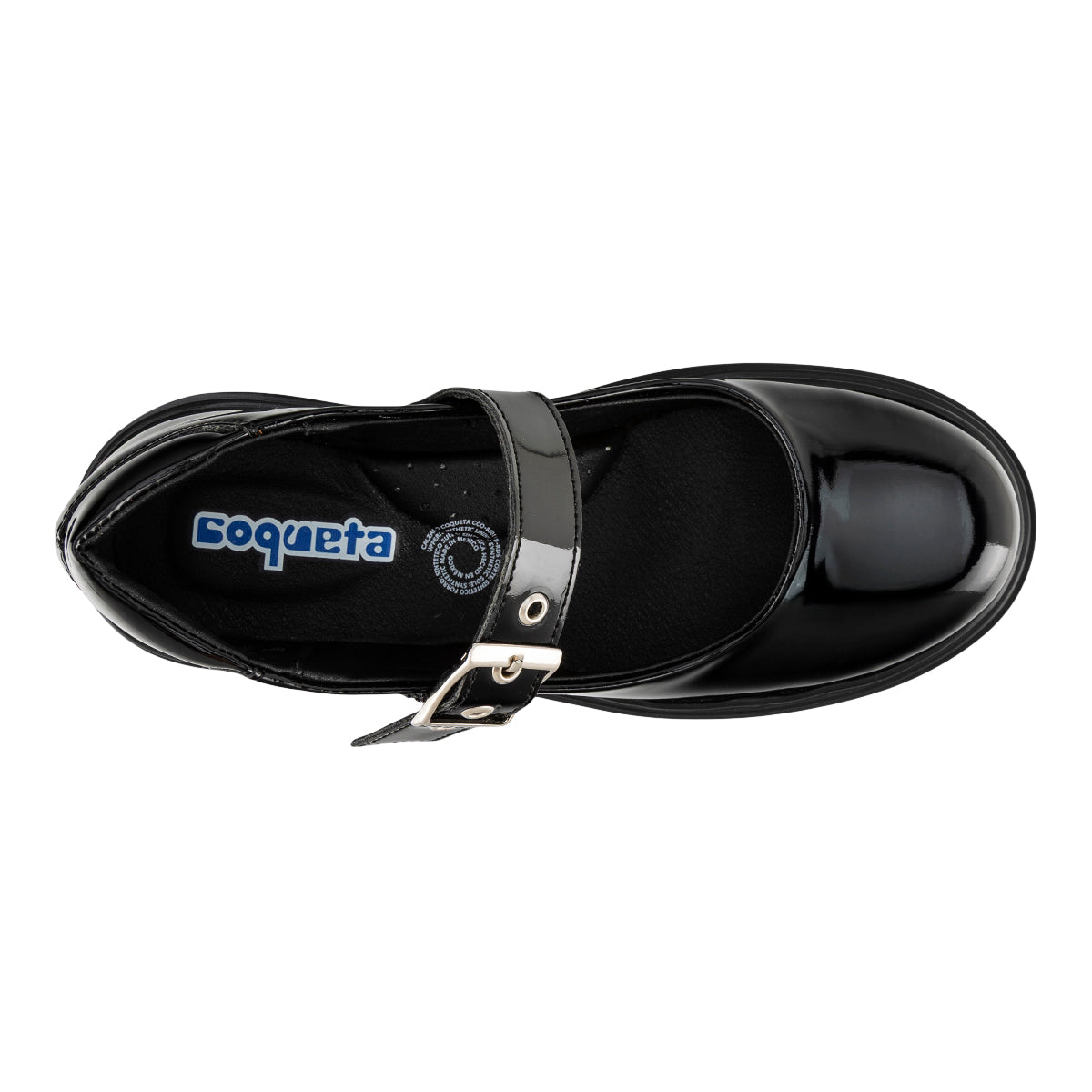 Zapato Escolar Coqueta Para Niña Tacón Chunky Junior 07210 Coqueta Escolar Coqueta Calzado con Estilo en México