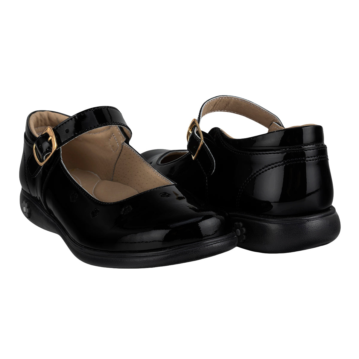 Zapato Escolar Flor Para Junior Niña Karsten 08879