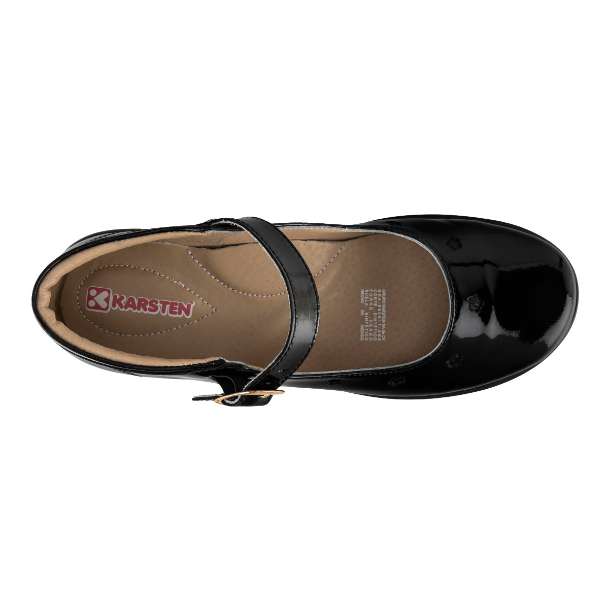 Zapato Escolar Flor Para Junior Niña Karsten 08879