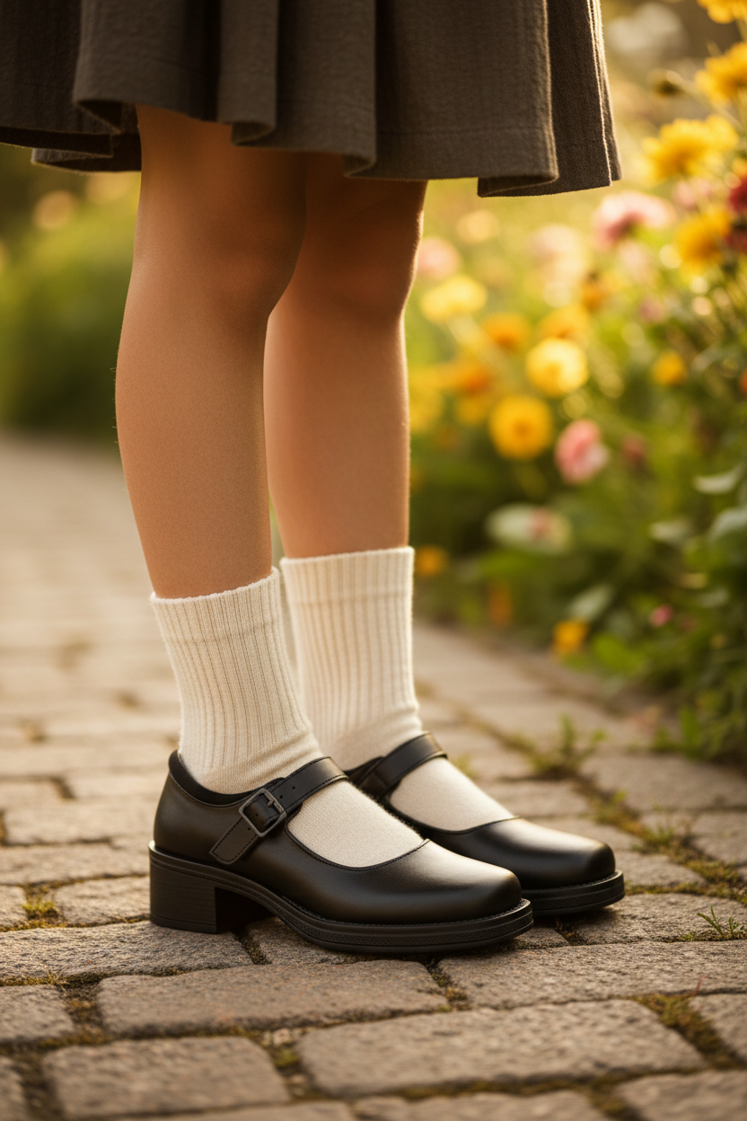Zapato Escolar Plataforma Para Niña Blasito 08810