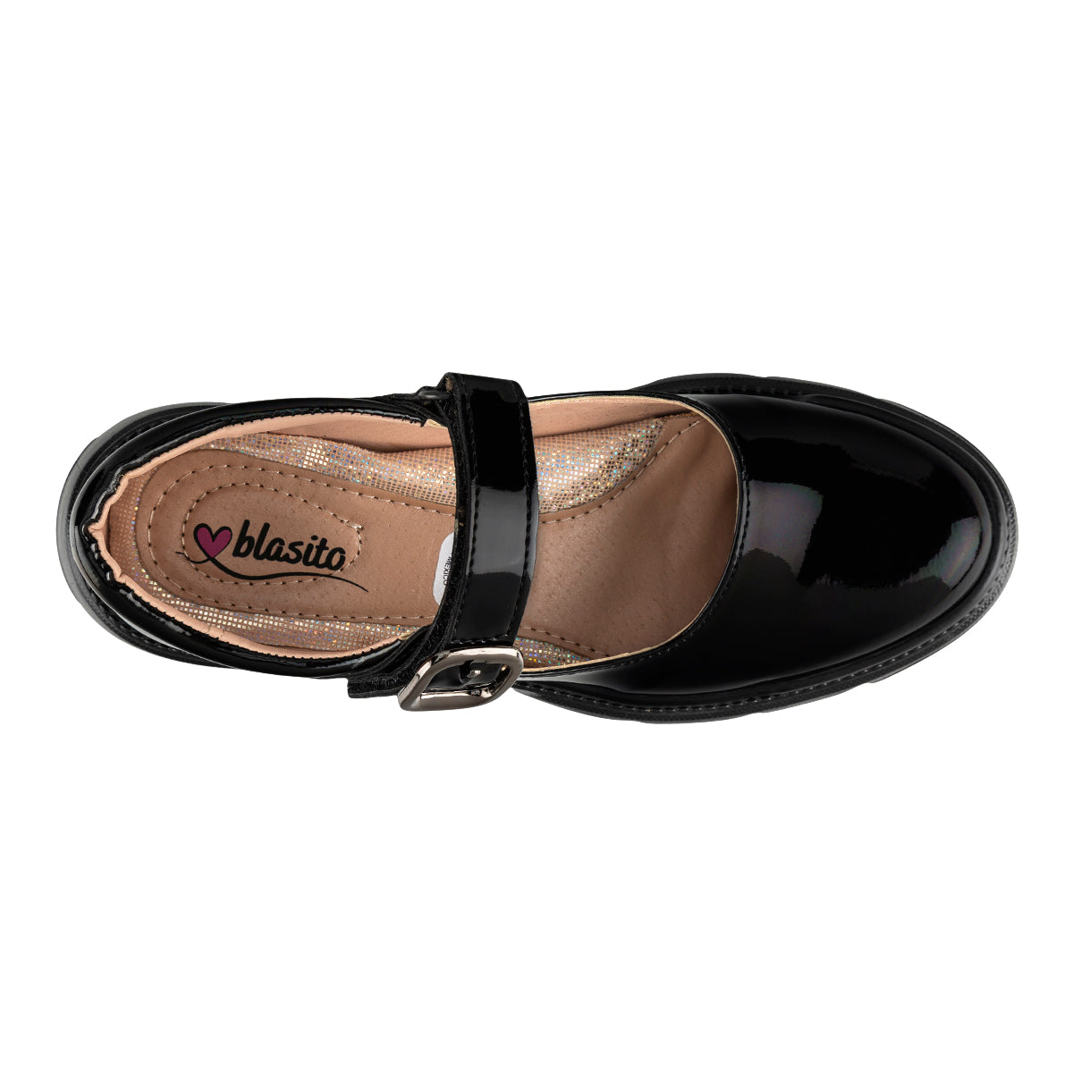Zapato Escolar Suela Track Para Niña Blasito 08808