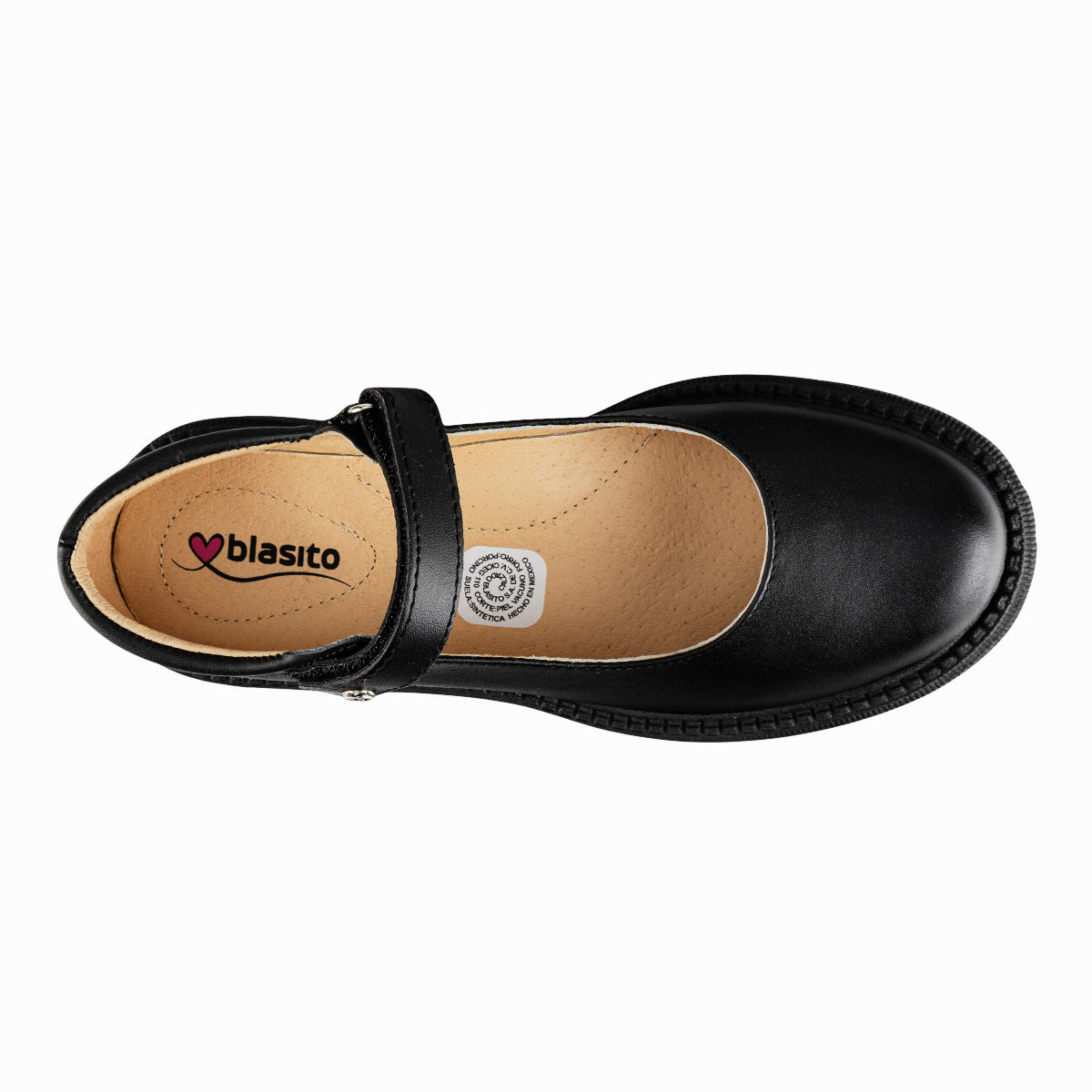 Zapato Escolar Tacón Bloque Junior Niña Blasito A07177 Blasito Escolar Blasito Calzado con Estilo en México