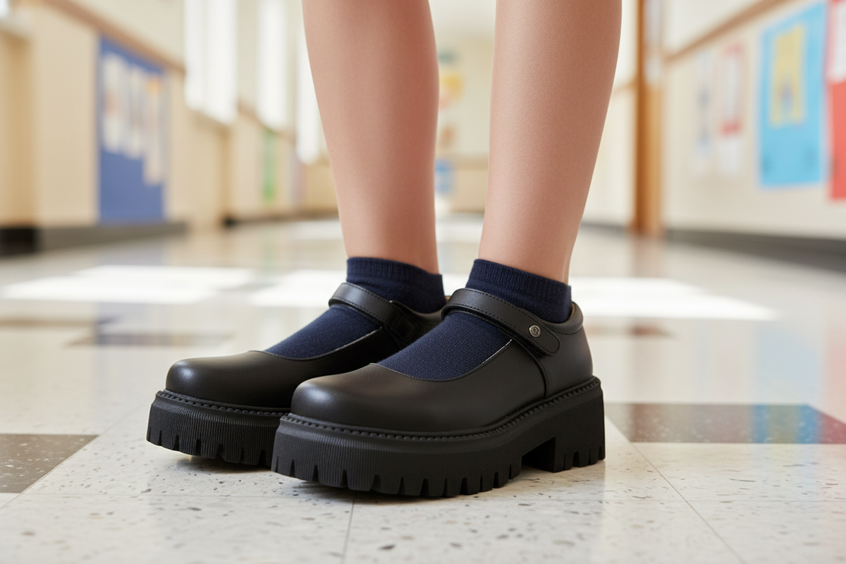 Zapato Escolar Tacón Bloque Junior Niña Blasito A07177 Blasito Escolar Blasito Calzado con Estilo en México