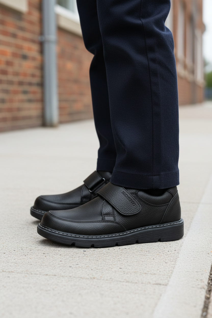 Zapato Escolar Velcro Para Junior Niño Rokino 08958