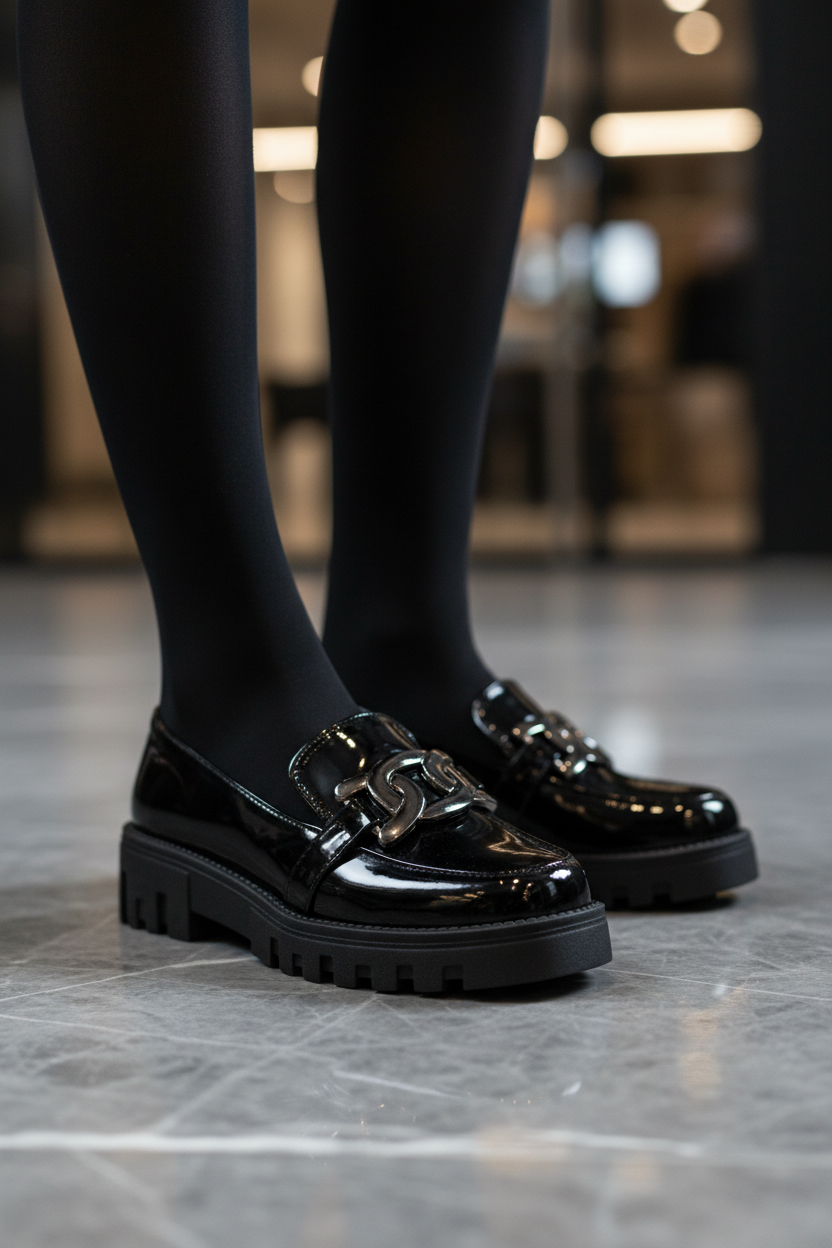 Zapato Mocasines De Charol Para Mujer Caramel 08949