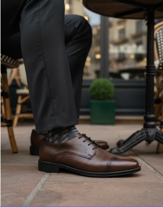 Zapato Oxford Cap Toe Para Hombre Happy Shoes 08303