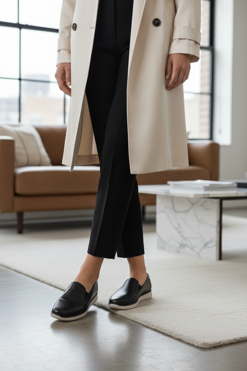 Zapato Slip On Flexi Para Mujer De Piel 09217