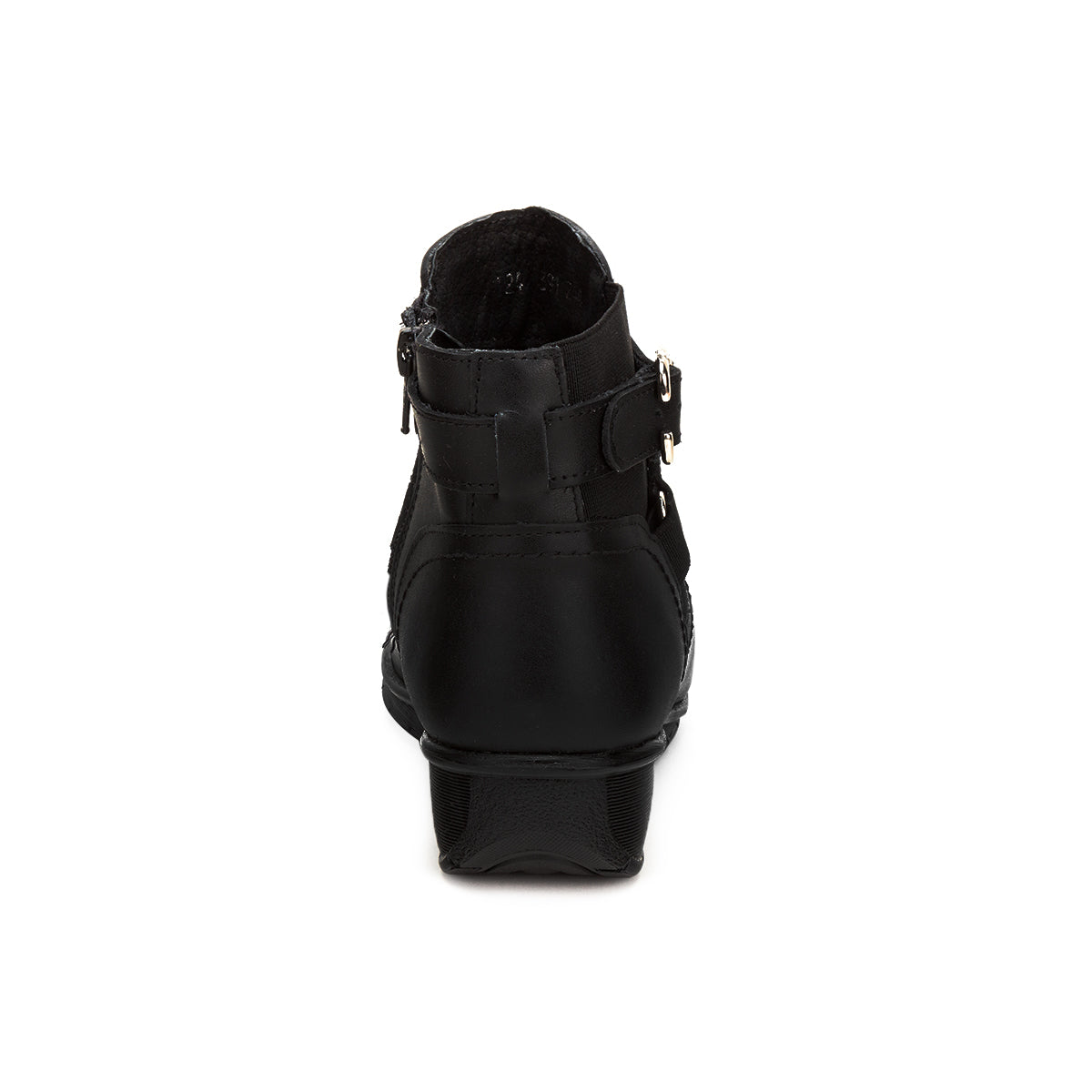 Bota Botín Piel Negro Tacón corrido Para Mujer Epidemia 02046
