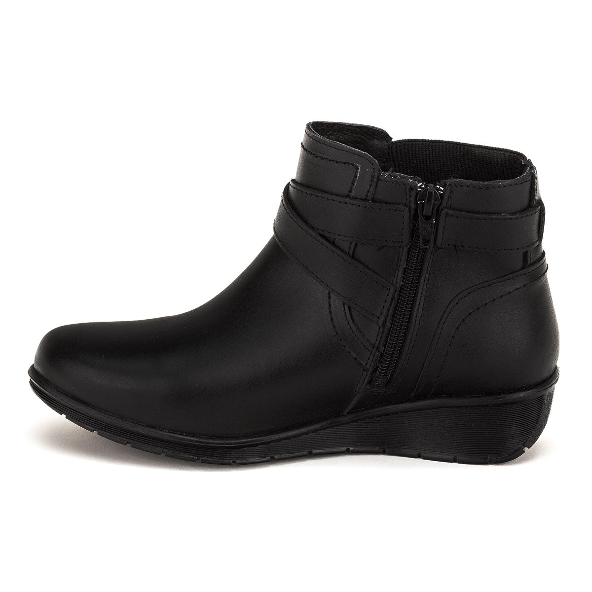 Bota Botín Piel Negro Tacón corrido Para Mujer Epidemia 02046