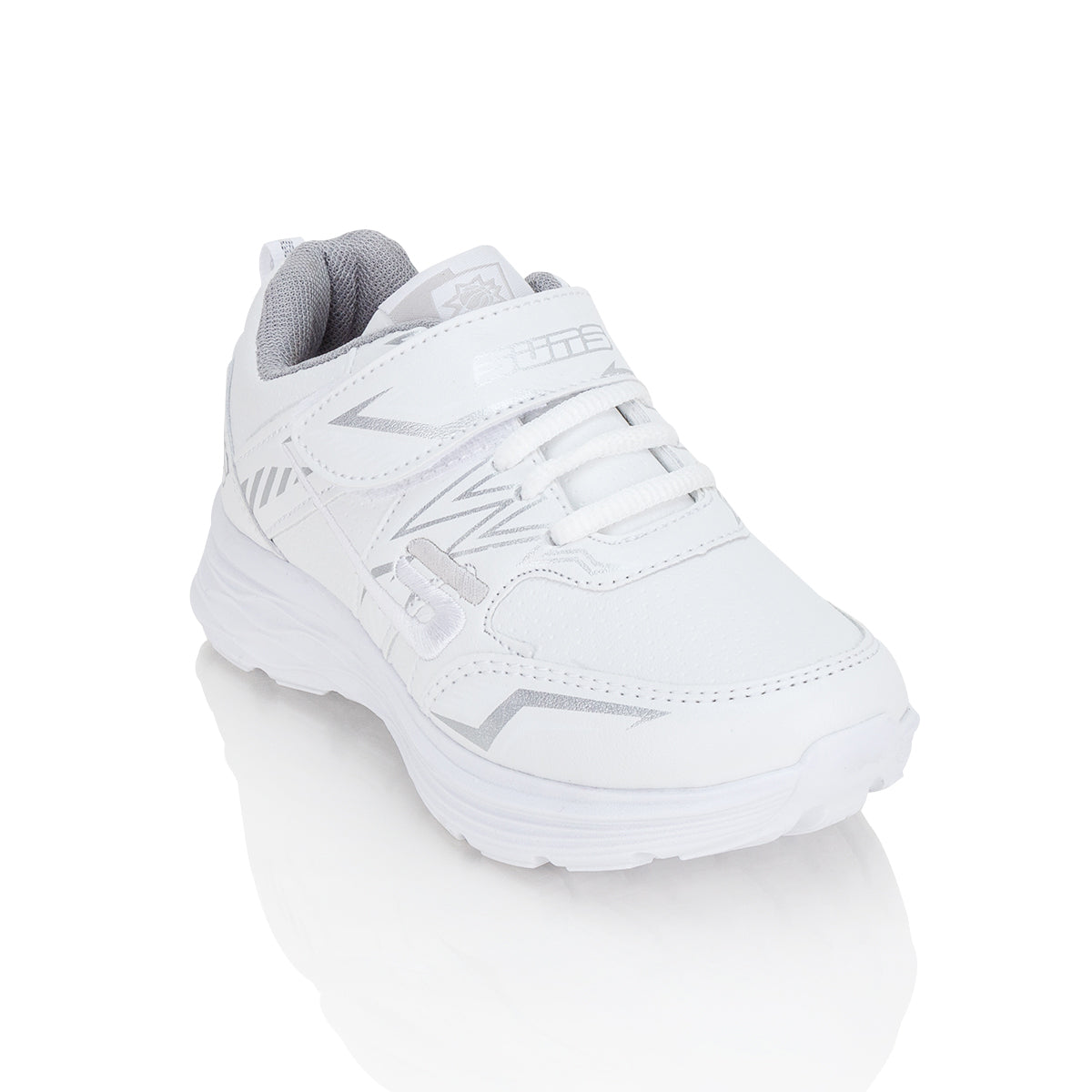 Tenis Blancos Escolar Moderno Casual Detalles Metálicos Niña-o Suns 03024
