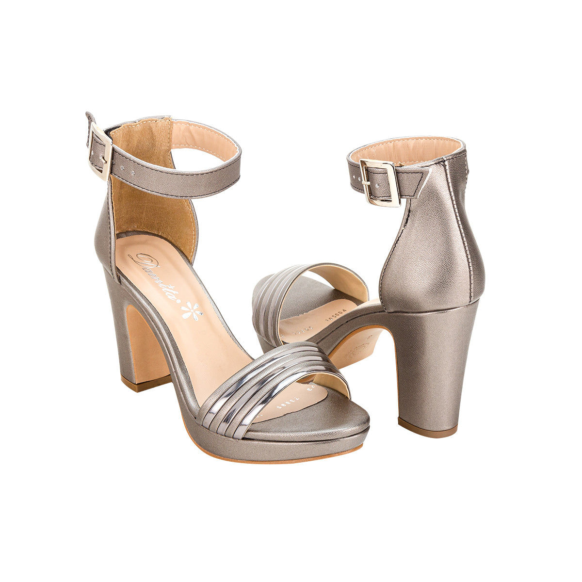 Zapatilla Vestir Detalles Metálicos Mujer Damita 03090