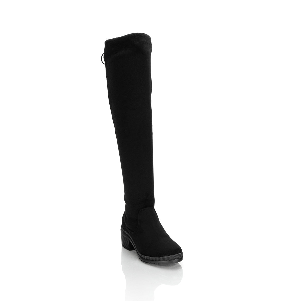 Bota Larga Tacón Bajo Licra Suave Para Mujer Touche 03473 Touche Botas Touche Calzado con Estilo en México