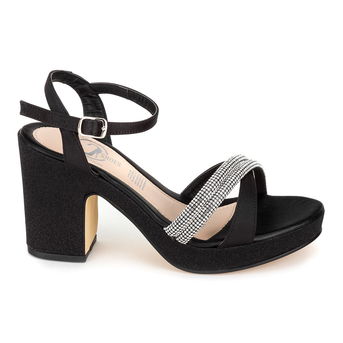 Sandalia Vestir Fiesta Graduación Para Mujer Moda Tacón Plata Joza 02930-03507