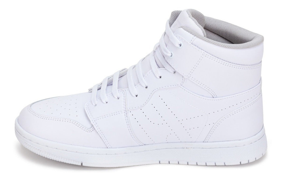 Tenis Bota Botín Botita Escolar Unisex Blanco Apt 02039