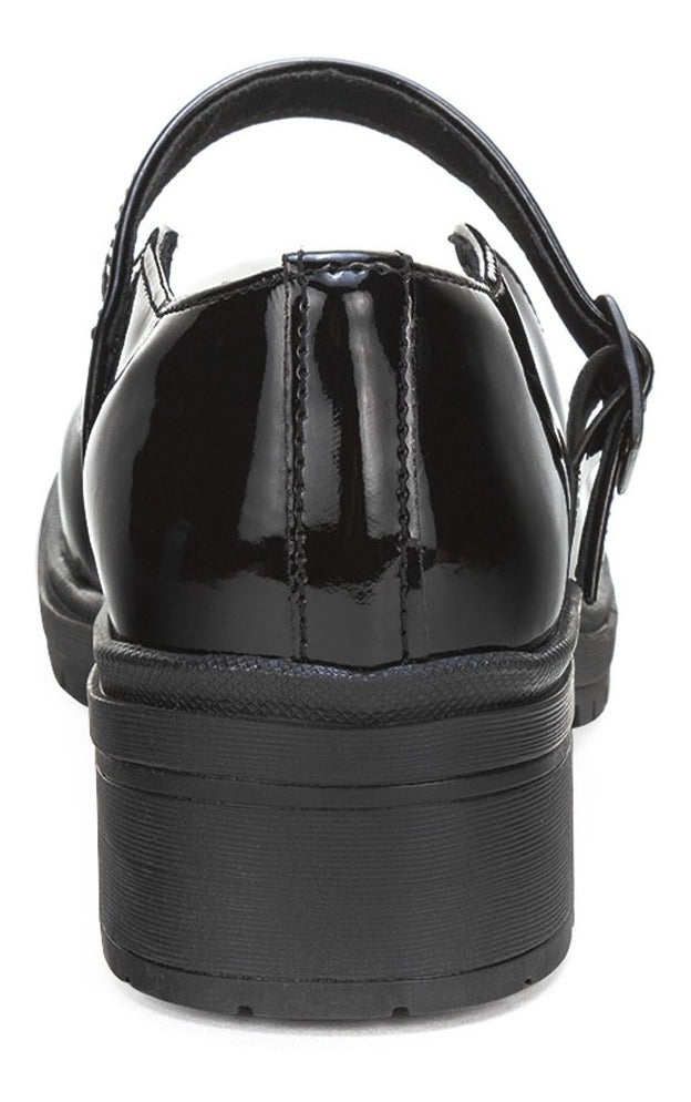 Zapato Escolar Niña Negro Charol Casual Bambino 02903