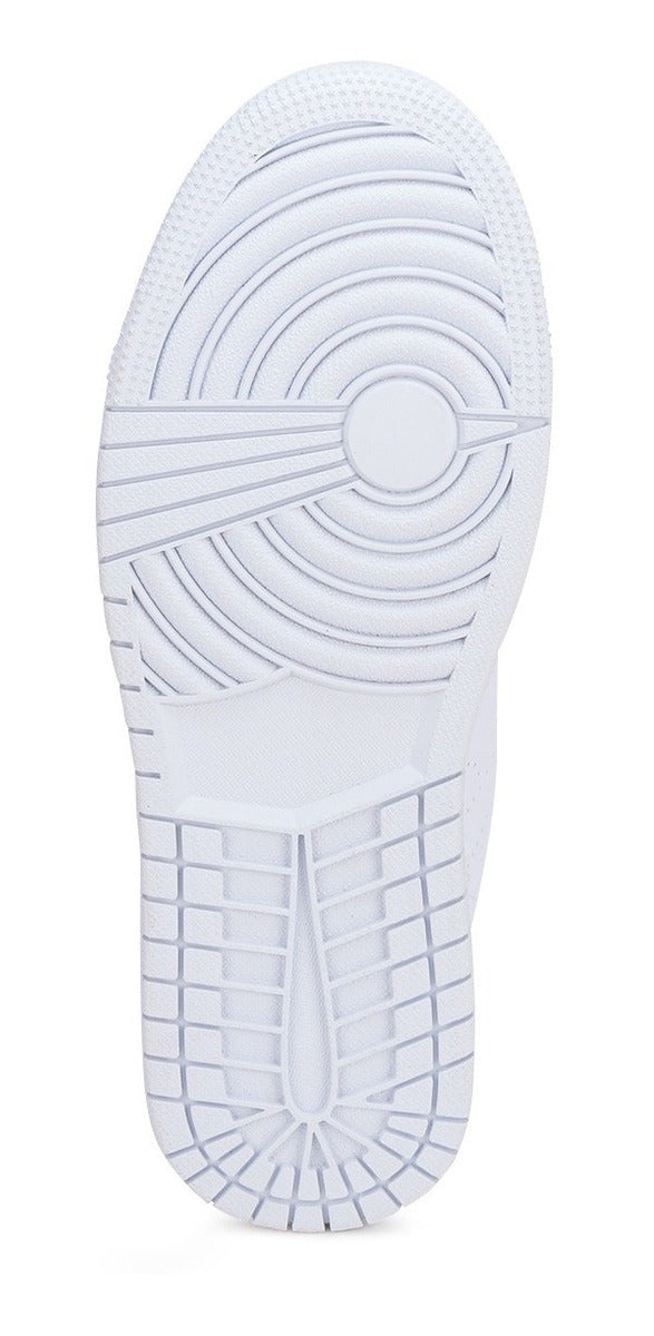 Tenis Bota Botín Botita Escolar Unisex Blanco Apt 02039