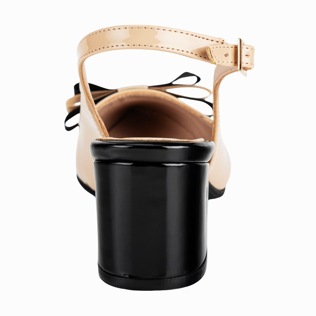 Zapato de vestir en color maquillaje con negro de la marca Gina Loren