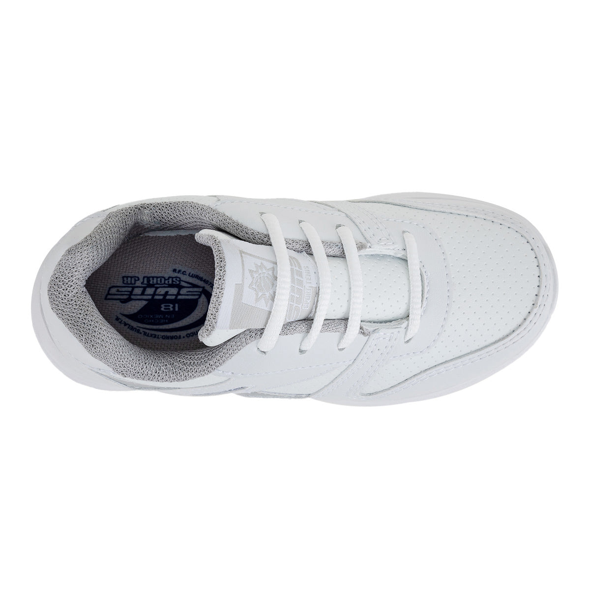 Tenis Blancos Escolar Moda Niño Suns 04622 Suns Tenis Suns Calzado con Estilo en México