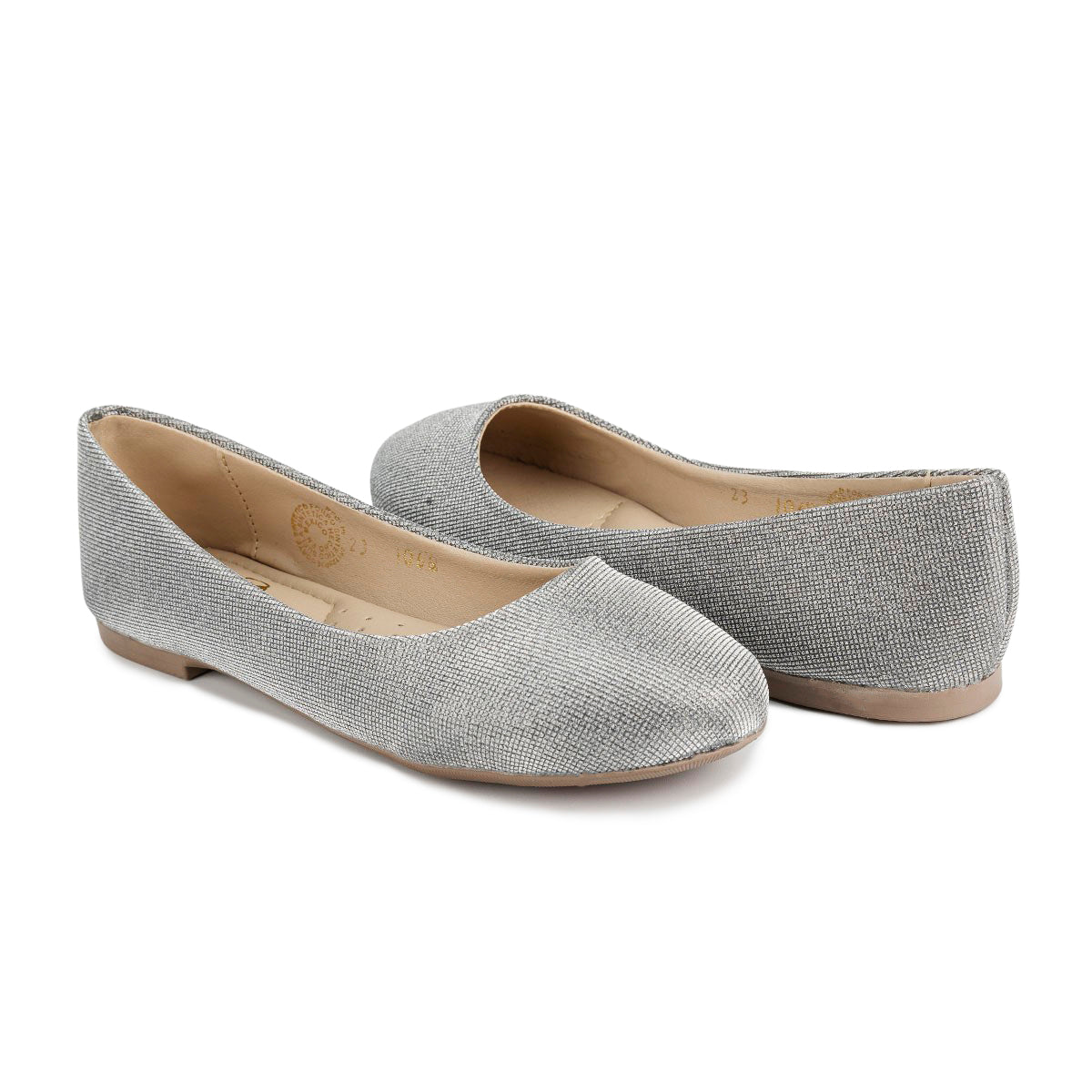 Zapato Flat Casual Plata Dama Stampa 05455