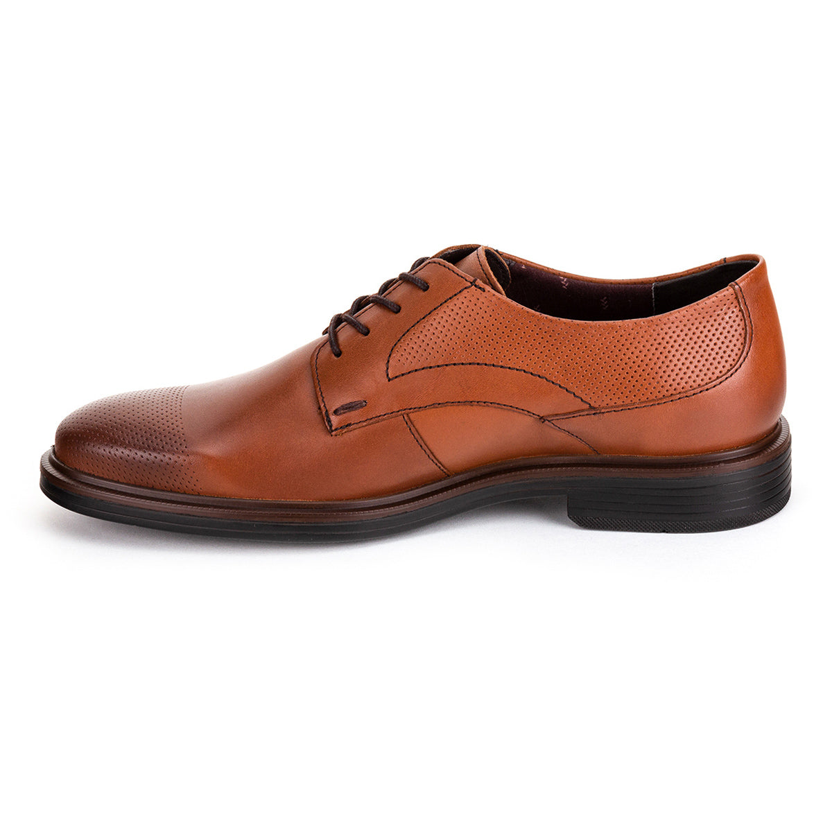 Zapato Cómodo Derby Para Hombre Flexi 03251/52 Negro-Tan