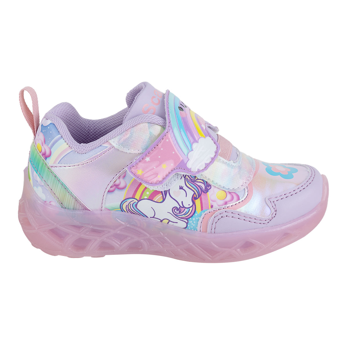 Tenis Arcoiris Poni Luz Led Niña Scape 04837