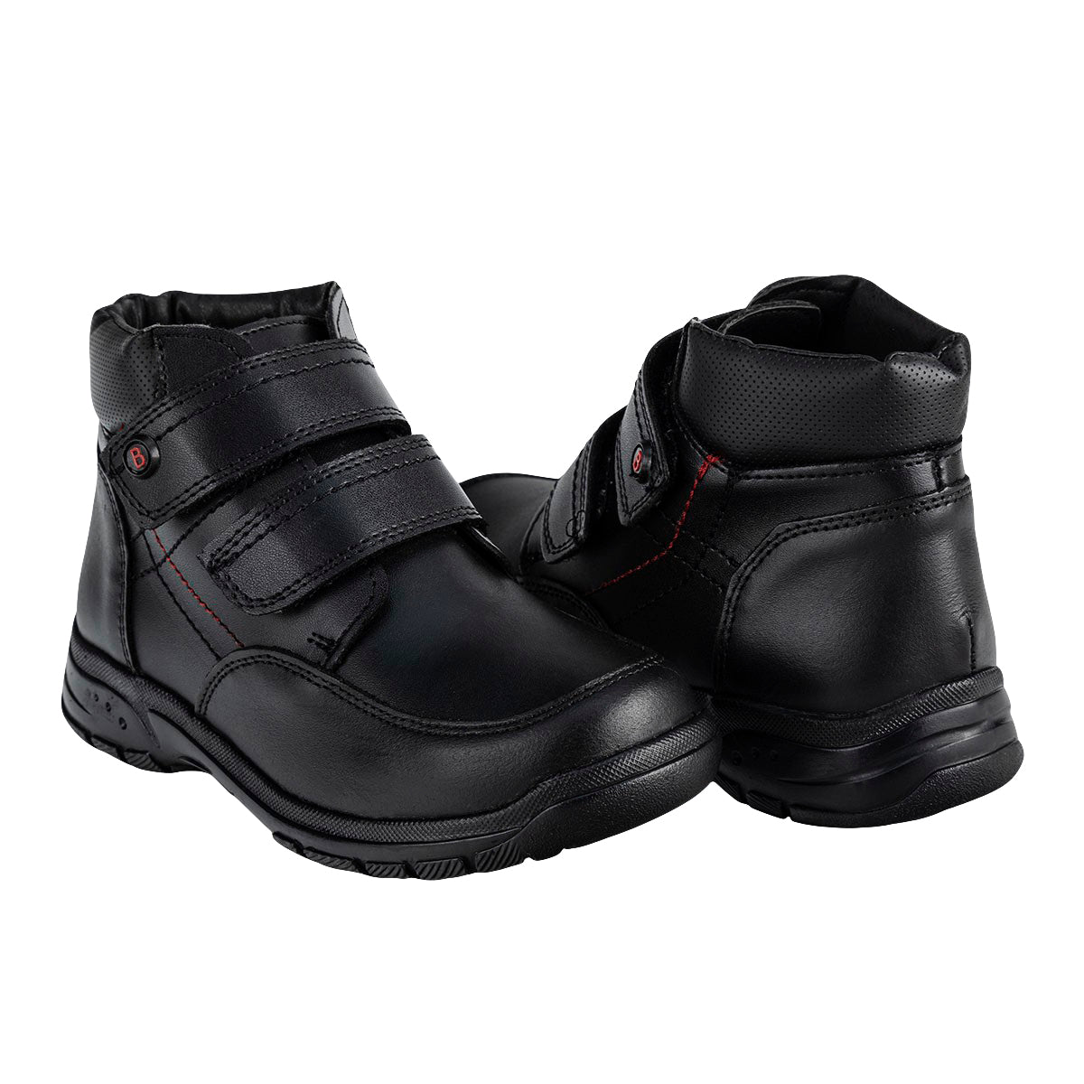 Bota Botín Escolar Velcro Negro Niño Bambino 05386