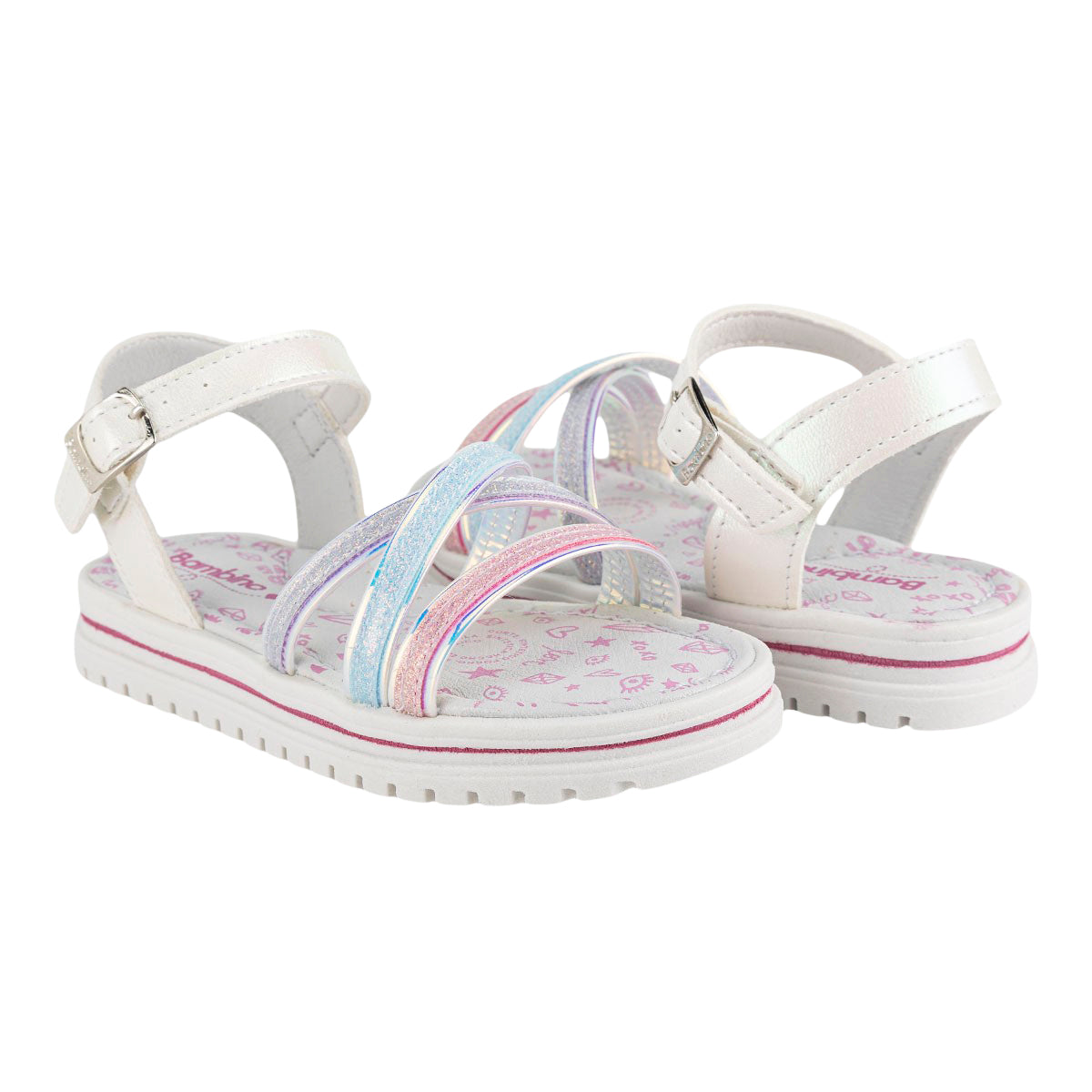 Sandalia Tiras Pastel Niña Bambino 04974