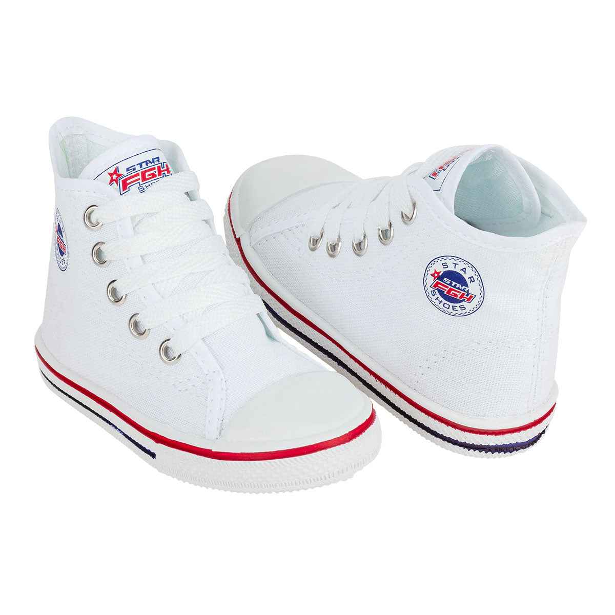 Tenis Blancos Bota Moderno Casual Niño Fghstars 01007 - Tres Reyes Zapaterías - México