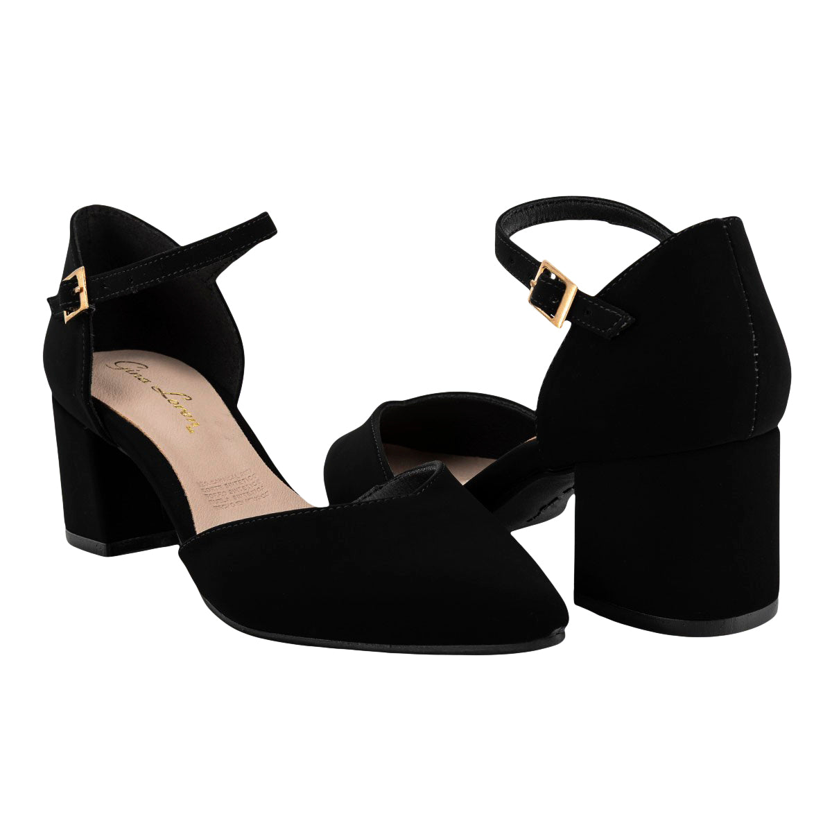 Zapatilla Vestir Tacón Ancho Para Mujer Gina Loren 04843