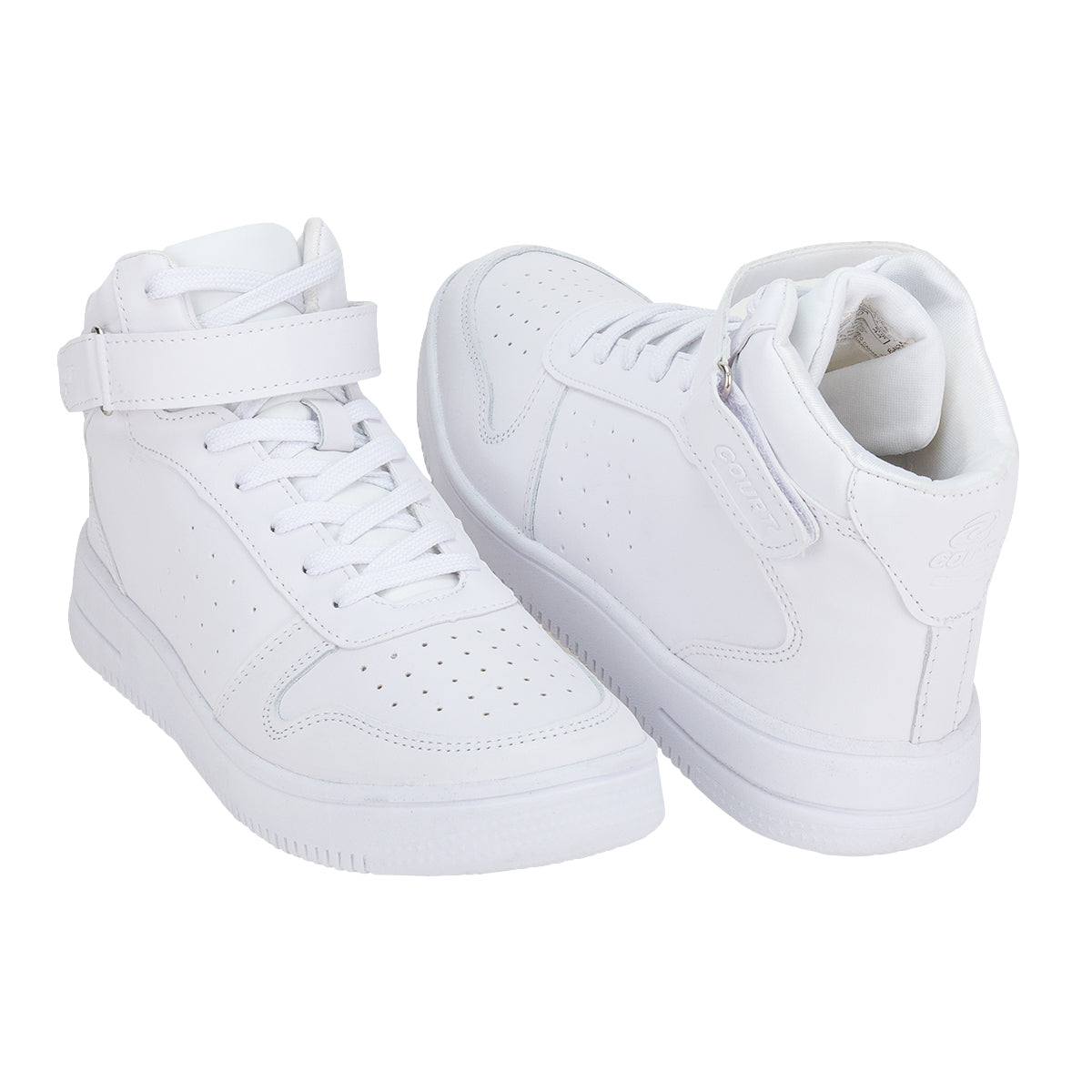 Tenis Blancos Escolar Bota Casual Moda Joven Court 00772 - Tres Reyes Zapaterías - México