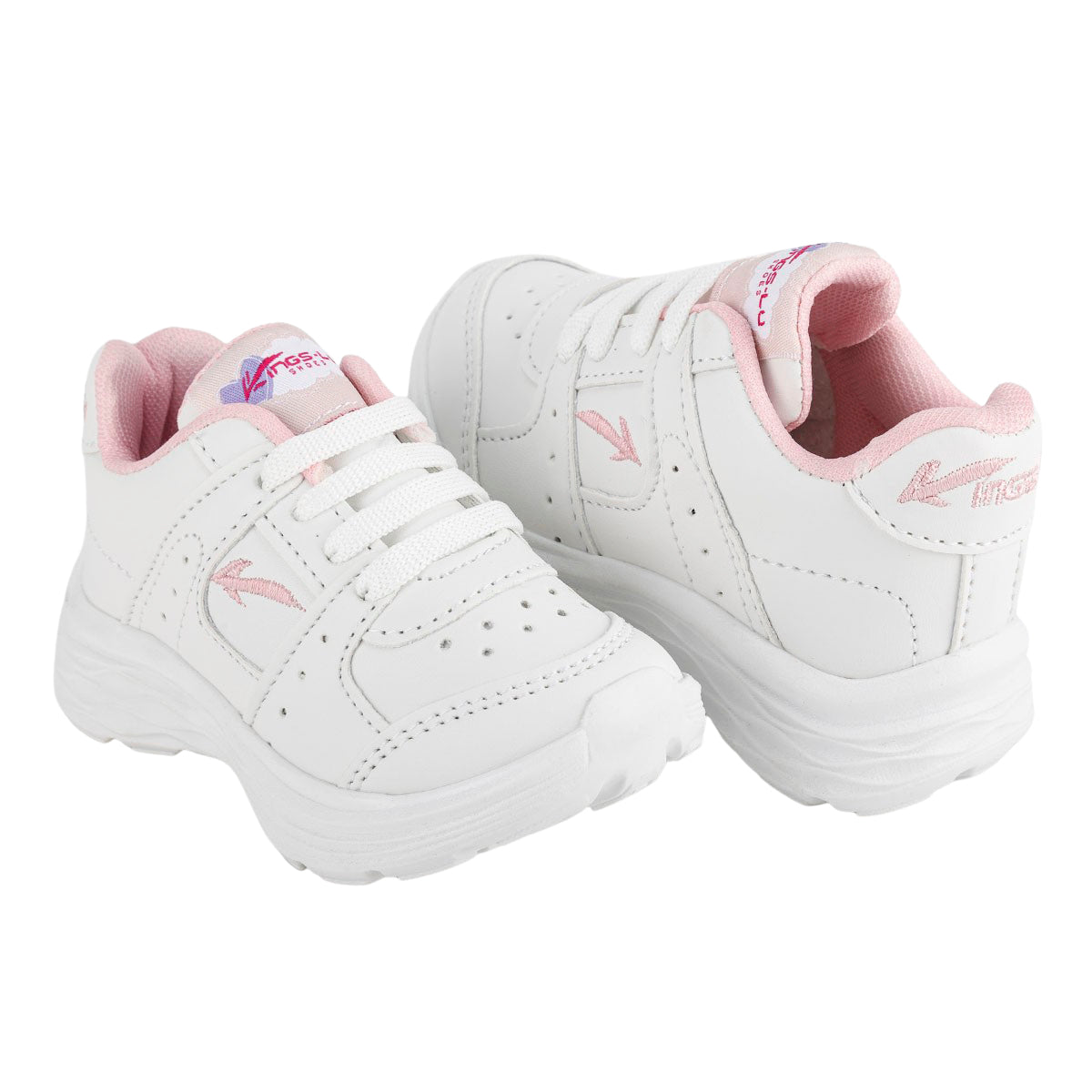 Tenis Blancos Escolar Moda Niña Kings Lu 06049