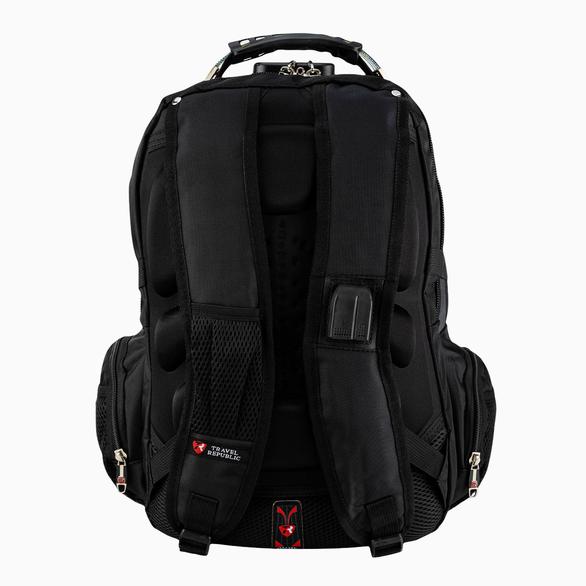 Mochila escolar color negro con gris