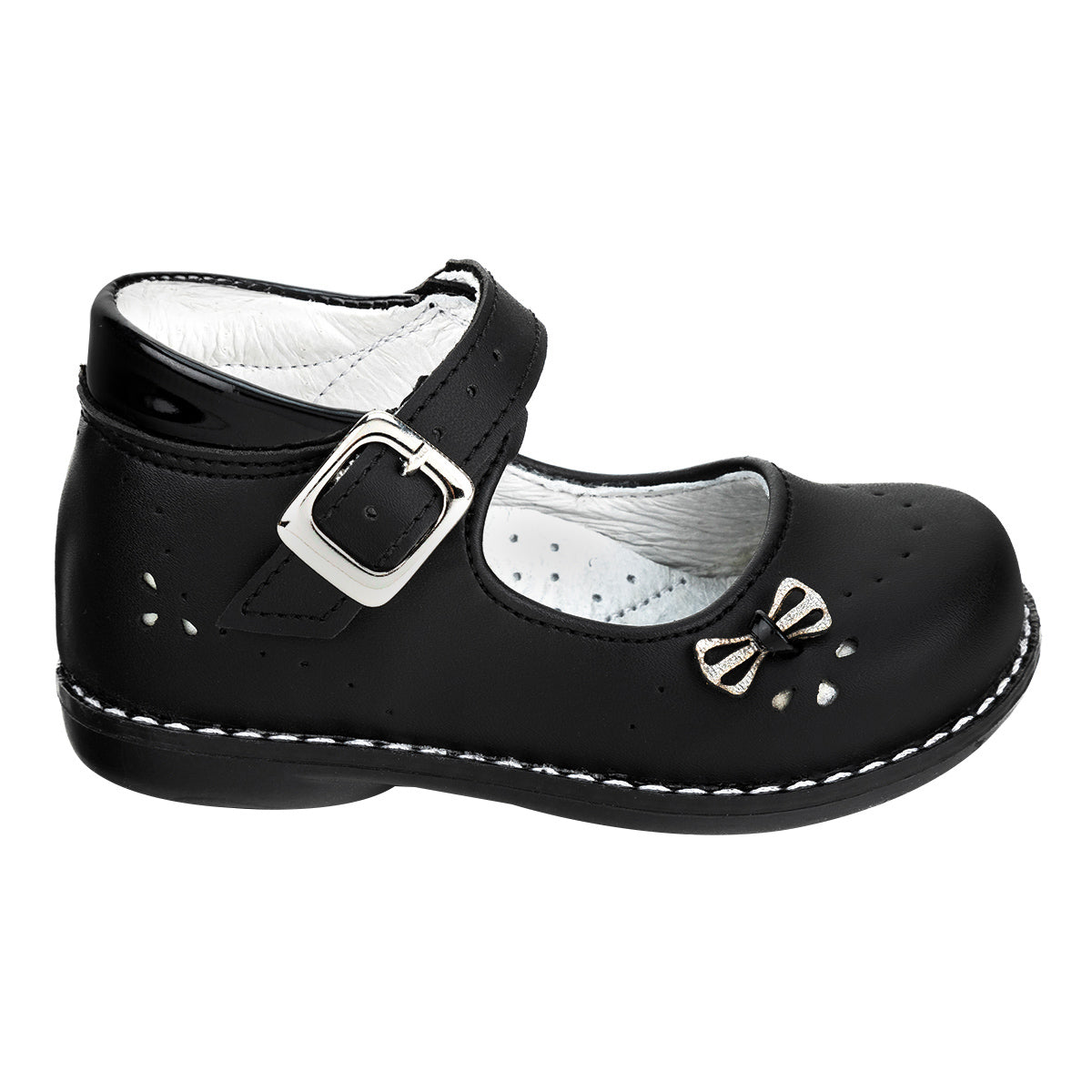 Zapato Moñito Moda Negro Bebé Lucho 04354