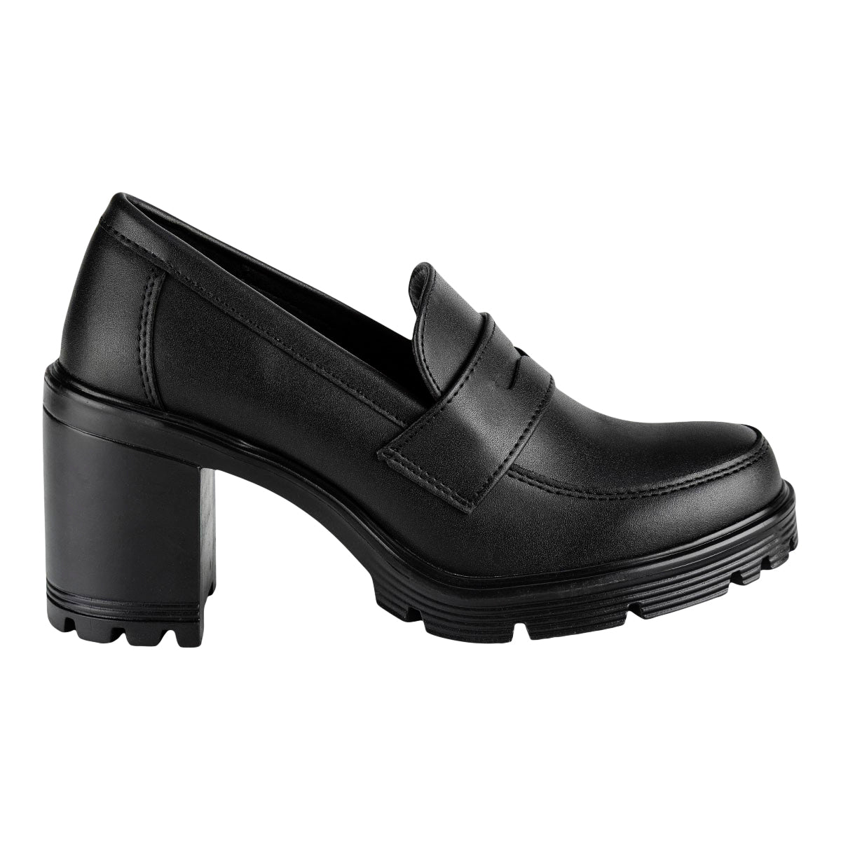 Zapato Tacón Loafer Para Mujer Green love 07108