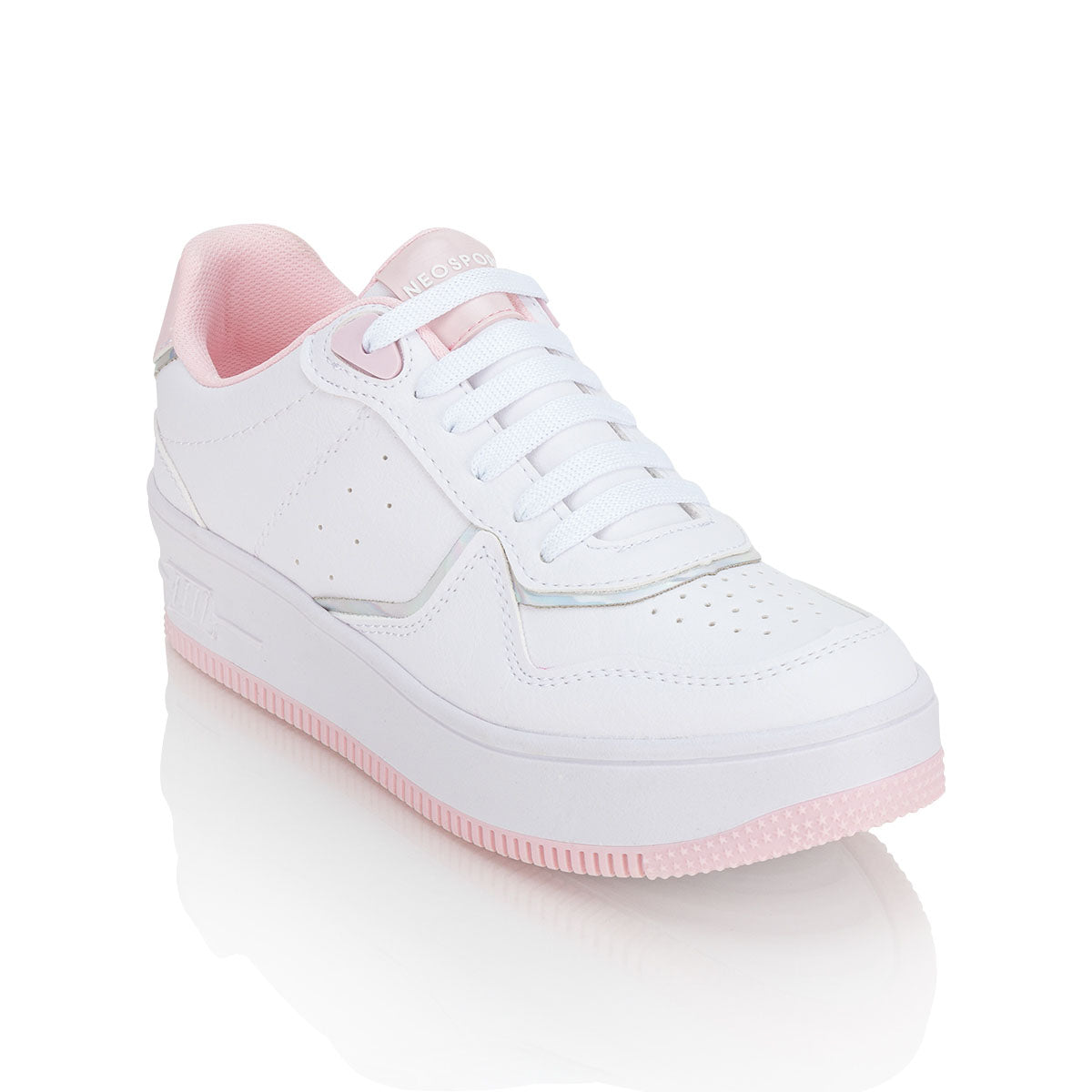 Tenis Blancos Casual Sneakers Dama Neo Sport 02377