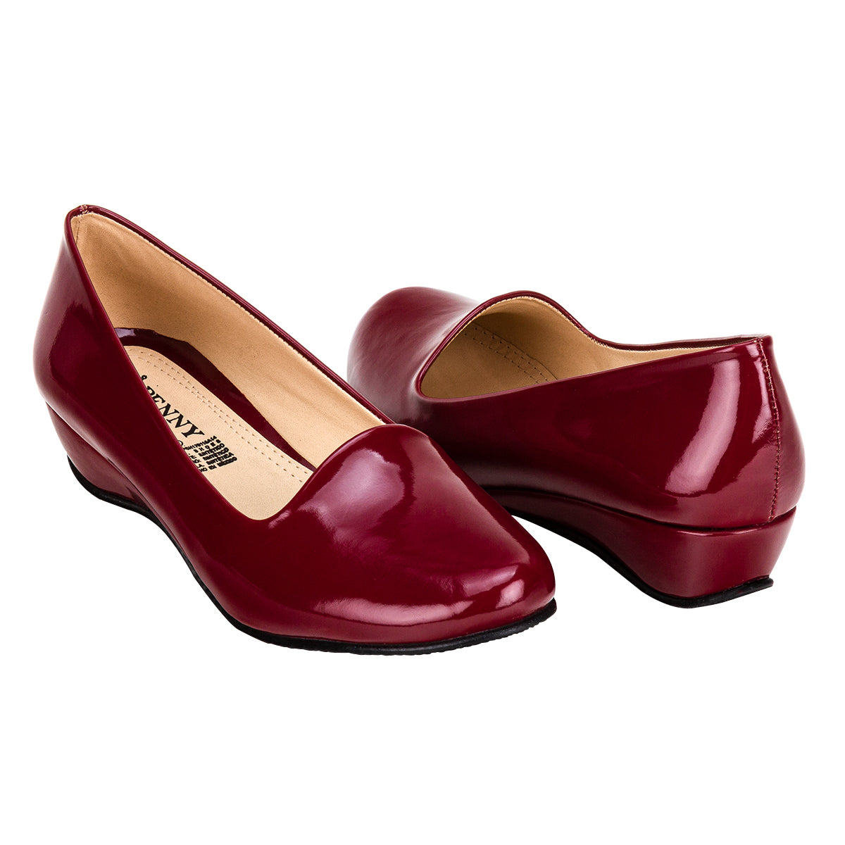 Zapato Casual Tacon Puente Charol Dama Penny Lane 00588