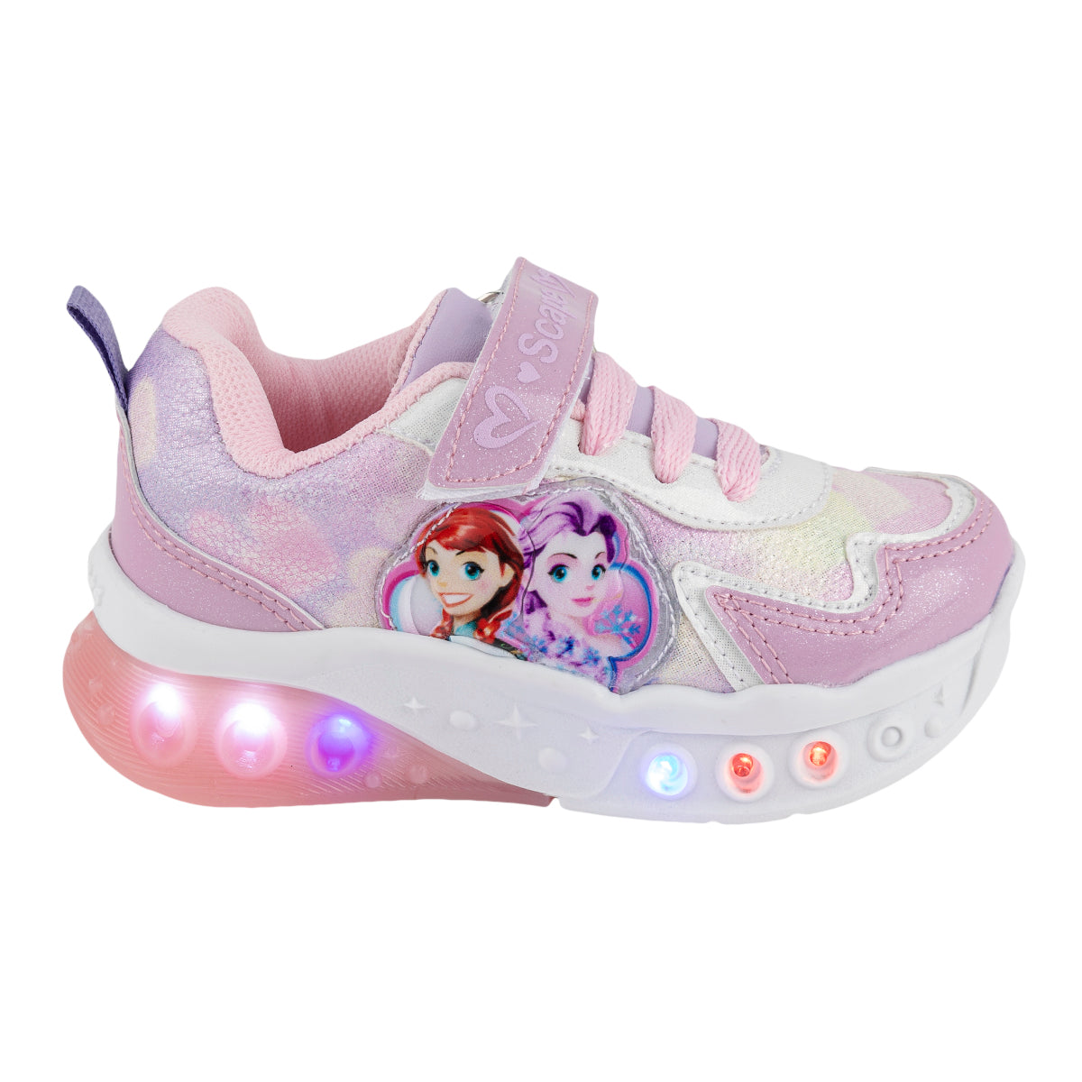 Tenis Luz Led Frozen Casuales Niña Scape 06301
