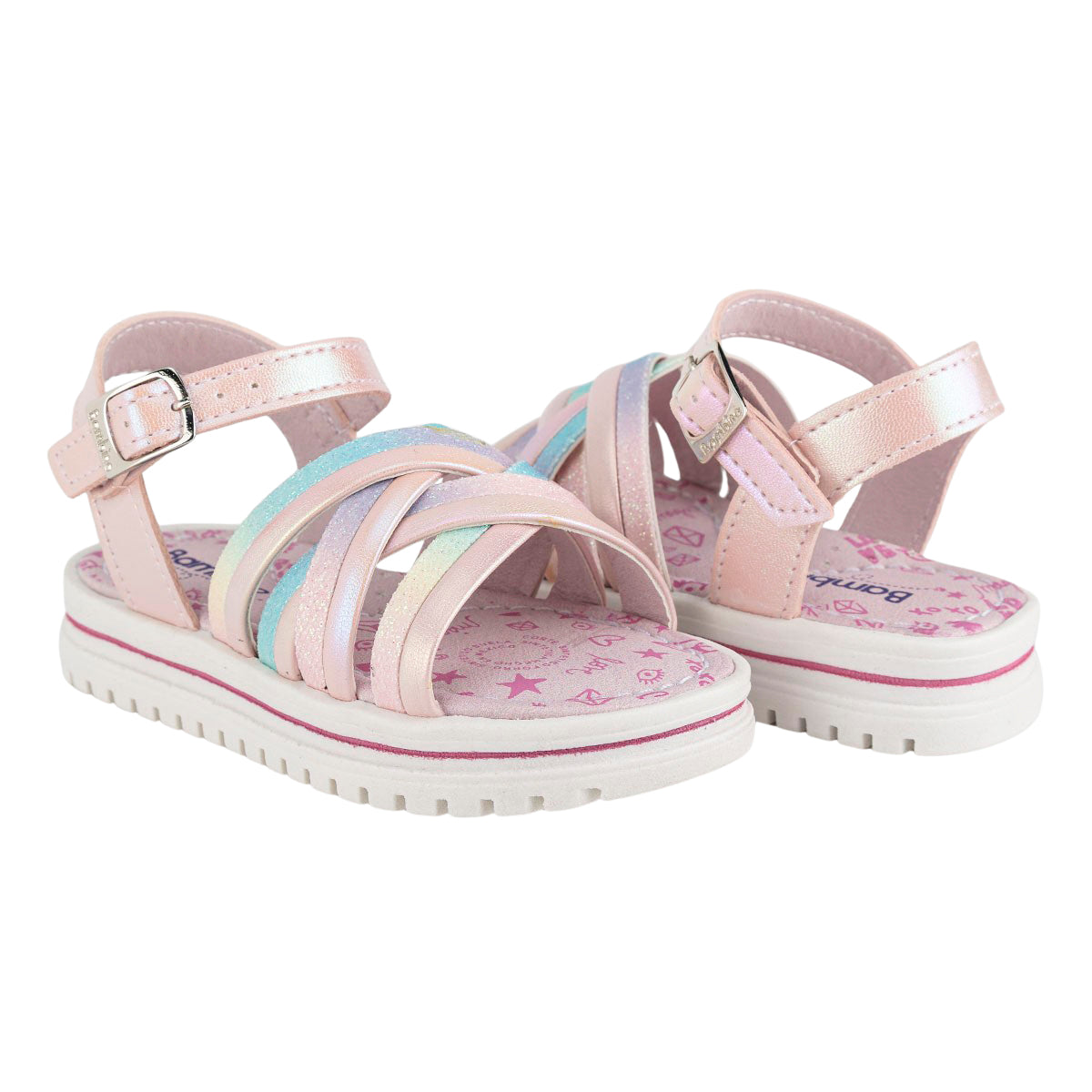Sandalia Casual Tiras Color Niña Bambino 06692