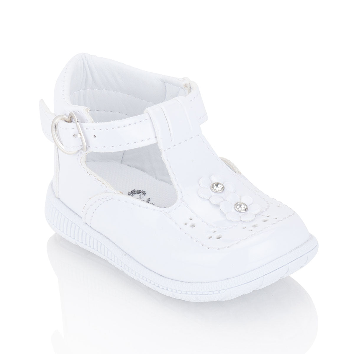 Zapato Flores Bautizo Bebé Jerry 02244