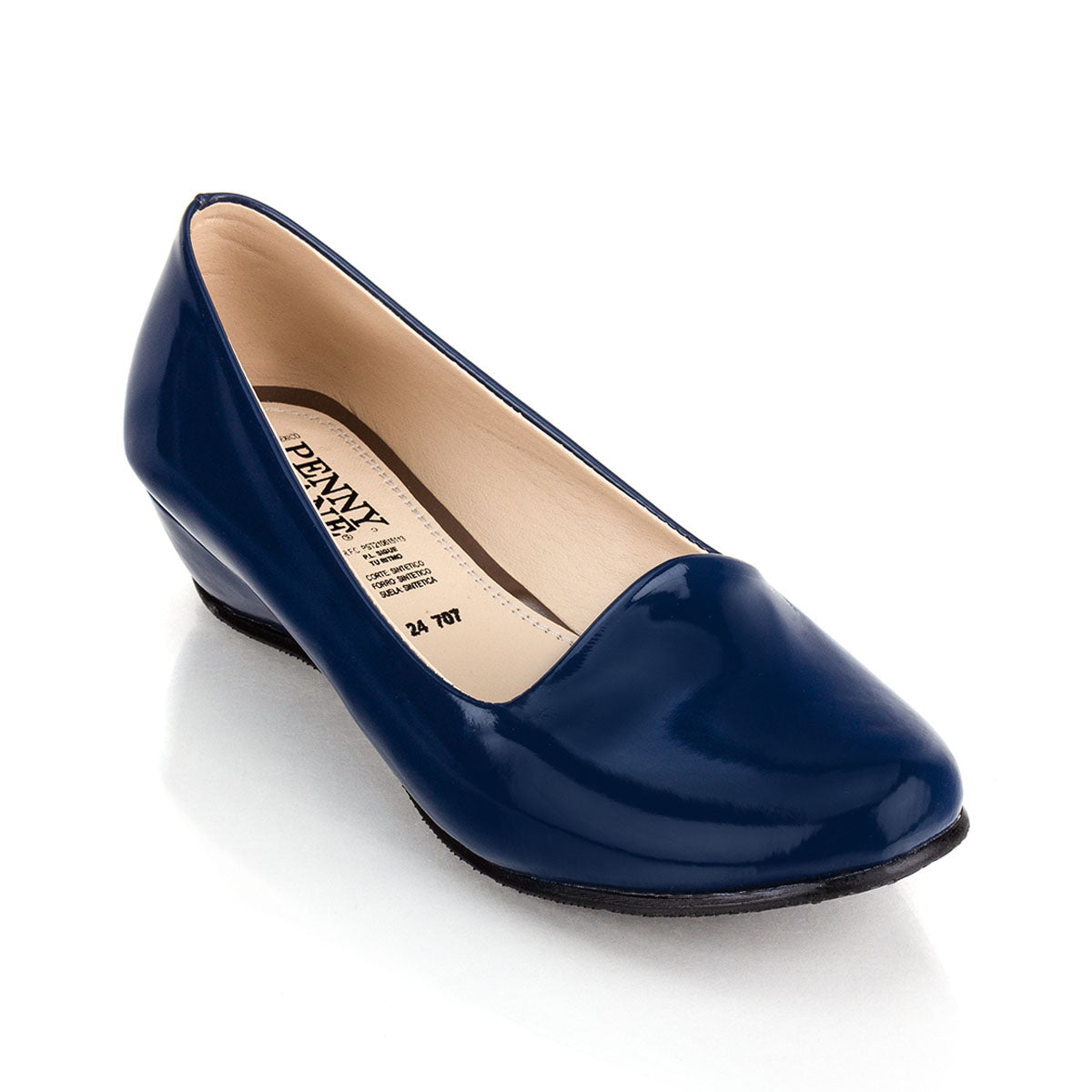 Zapato Casual Tacon Puente Charol Dama Penny Lane 00588