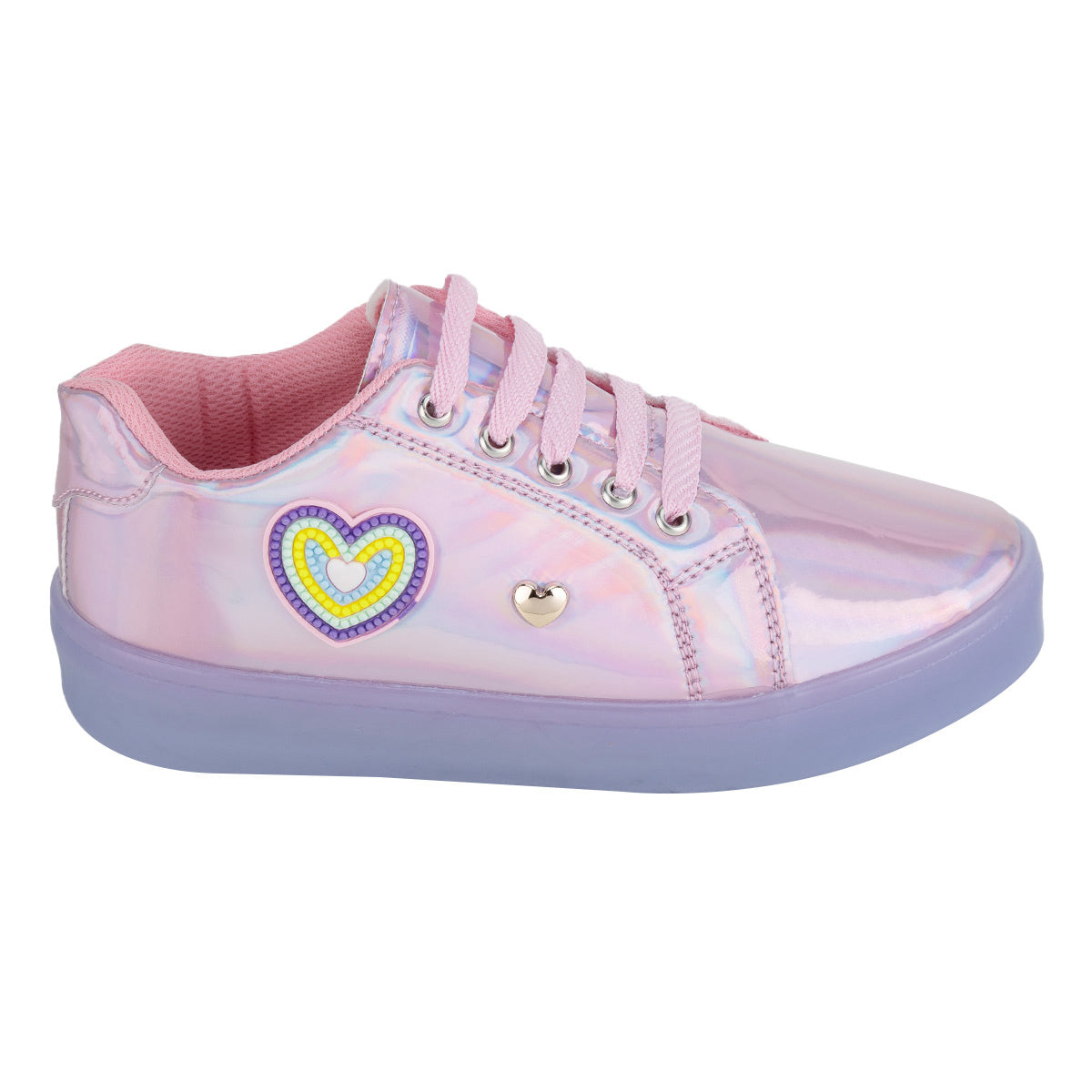 Tenis Corazones Luz Led Niña Stampa 04821