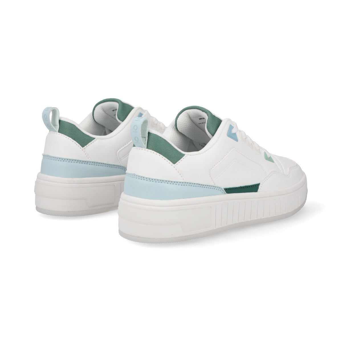 Tenis en color Blanco con detalles en Verde de la marca Capa de Ozono