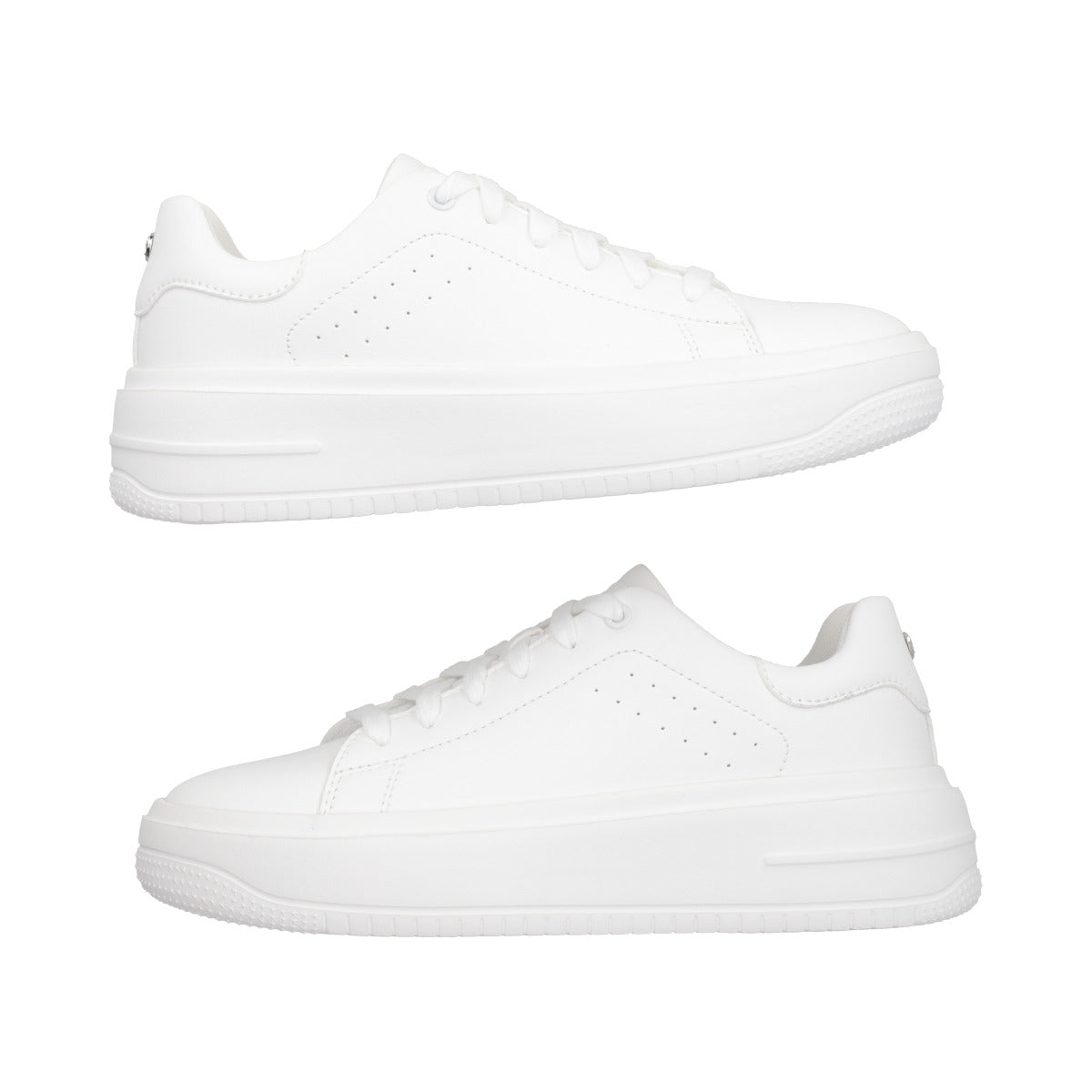 Tenis de color blanco de la marca Capa de Ozono