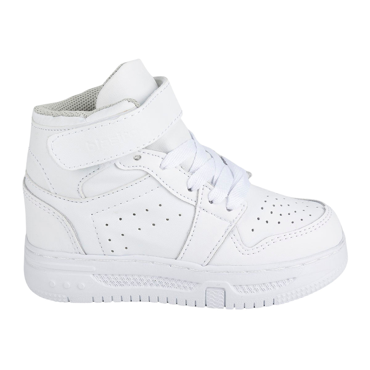 Tenis Blancos Escolar Botín Casual Velcro Joven 05535