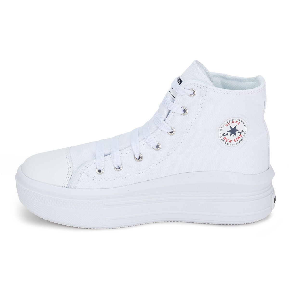 Tenis Blancos Escolar Casual Niña Scape 03535-37