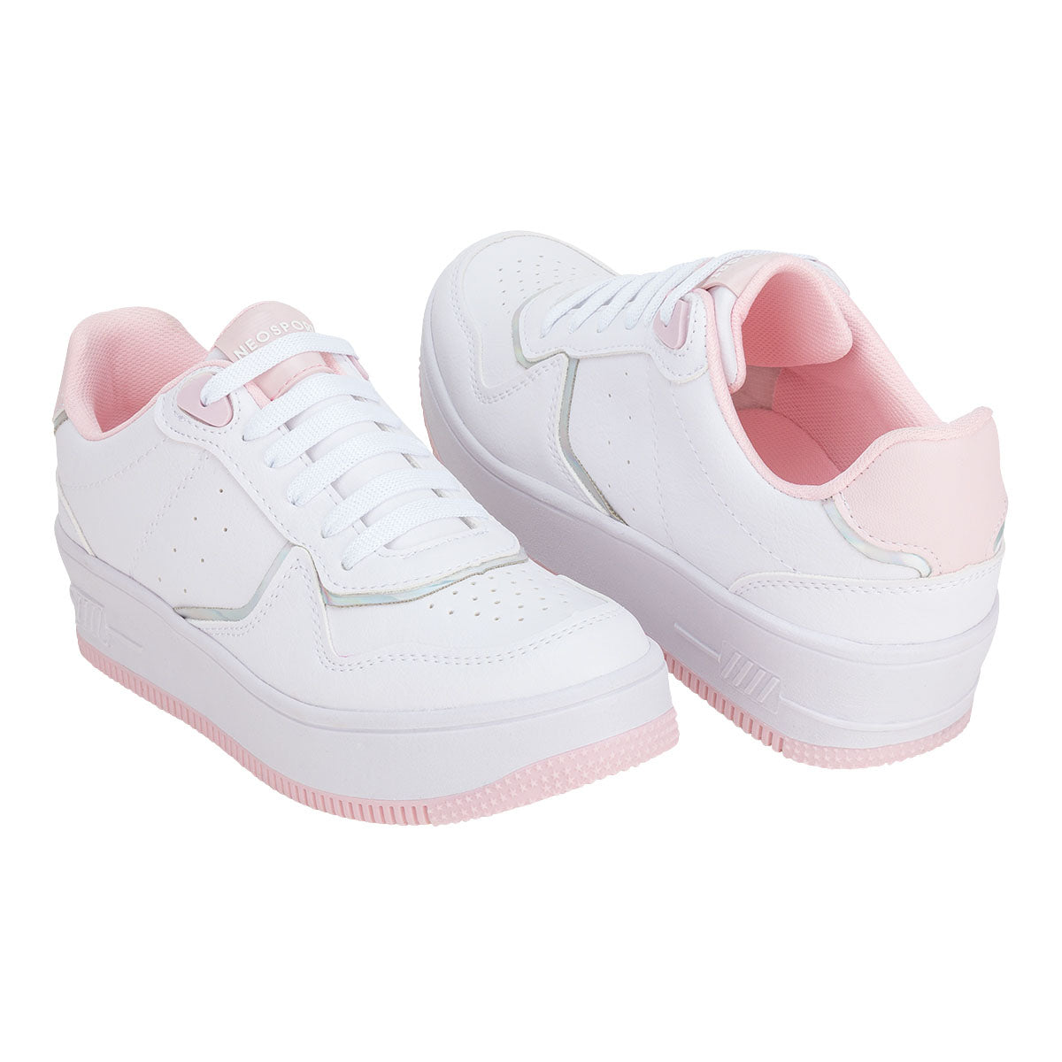 Tenis Blancos Casual Sneakers Dama Neo Sport 02377