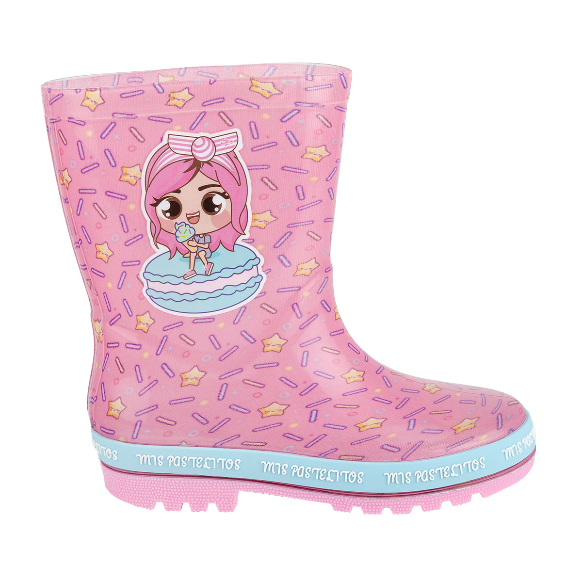 Bota Lluvia Mis Pastelitos Rosa Niña Arra 05224 - Tres Reyes Zapaterías - México