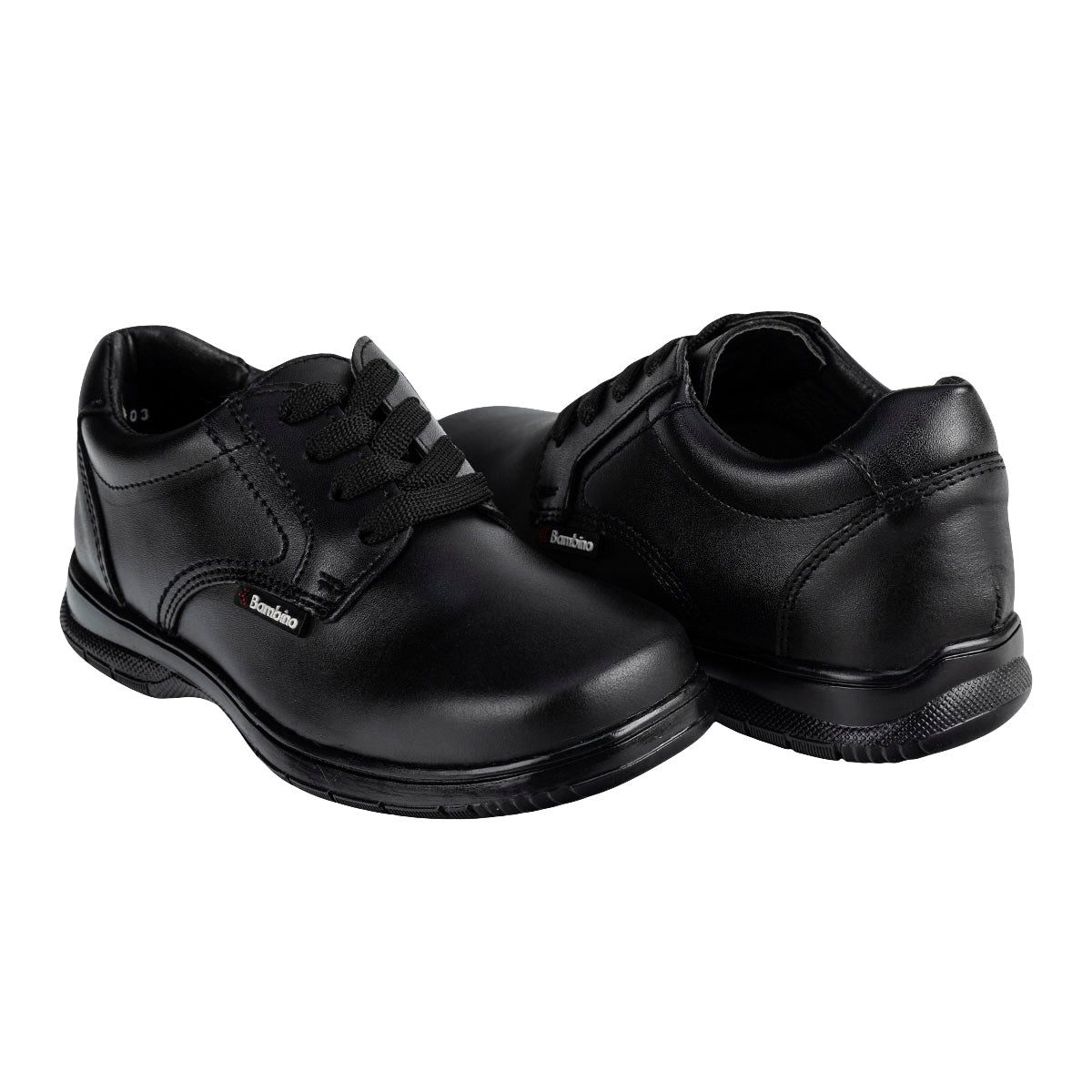 Zapato Escolar Negro Joven Bambino 05394