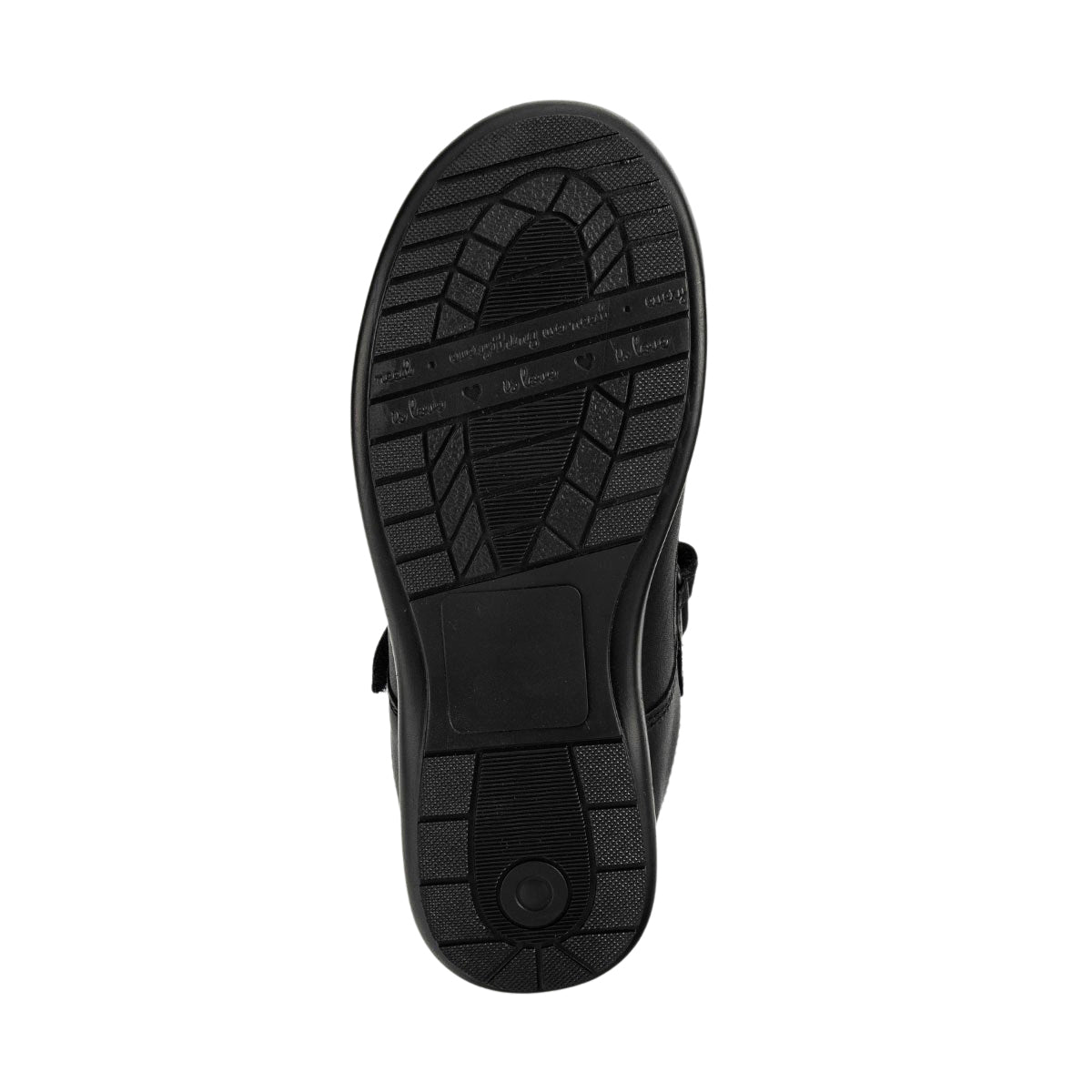 Zapato Escolar Bambino Para Niña Negro Velcro 05388